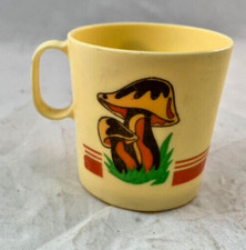 VTG. Chilton Toys Play Plastic Wild Mushrooms Toy Tea Cup 1075" Tall 1.75" wide