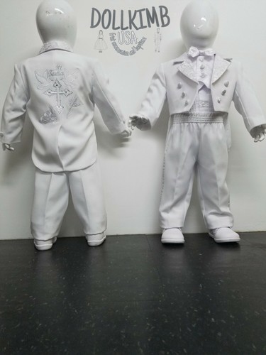 Traje para bautizo bordado. Suit Tuxedo EMBROIDERY, Baptism Christening.WHOLESAL - Picture 7 of 54