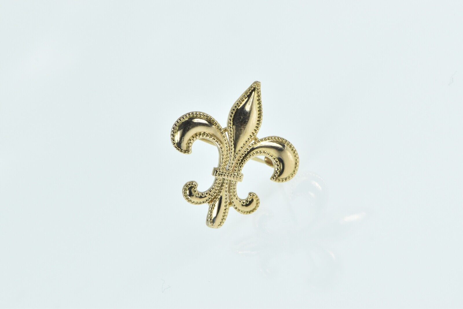 14K Fleur De Lis Royalty Symbol Watch Hanger Pin/… - image 1