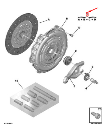 Citroen C5 Aircross Pro Kupplungssatz 1675875380, Originalteil