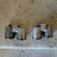 Porsche 911-997 Oem Genuine Left Right Stainless Exhaust Steel Pipe Tip Set