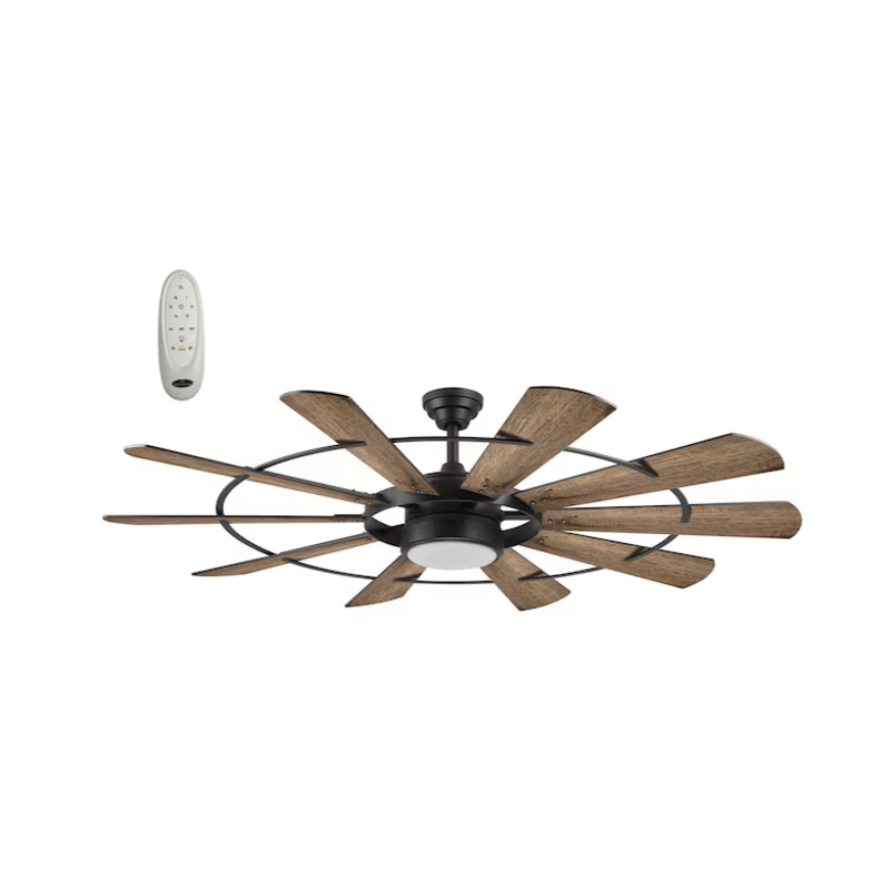 Harbor Breeze Henderson 60in Matte Black LED Indoor Ceiling Fan eBay