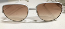Vintage White Metal Framed Sunglasses - Made in France