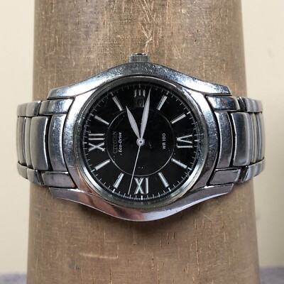 CITIZEN メンズ ソーラー エコドライブ シルバー E111-S05142 Citizen Eco-Drive Men E111-S016827 Silver Solar Watch 8 1/4