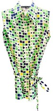 Vintage Lady Manhattan Sleeveless Trad Wife Shirt Size 10