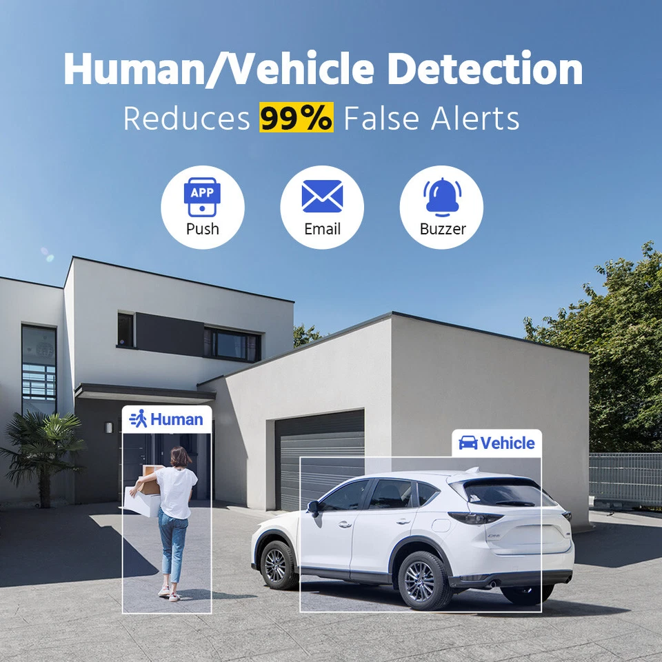 ANNKE 5in1 8CH 3K Lite DVR 1080P TVI CCTV Security Camera System Outdoor Color - Image 4 of 4