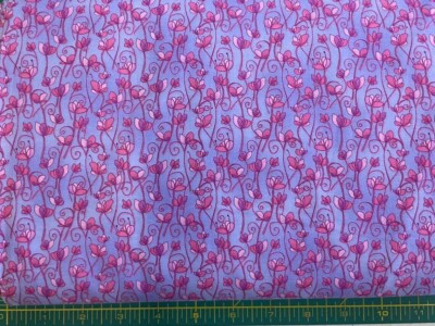 I HEART YOU #5MCA3 - PURPLE FLORAL FOR IN THE BEGINNING- 1/2 YARD
