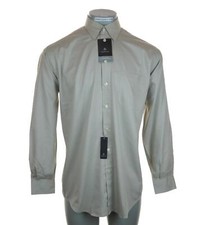 New Men's Claiborne Long Sleeve Dress Shirt XL 17.5" 32"-33" T-Weave Easy Care