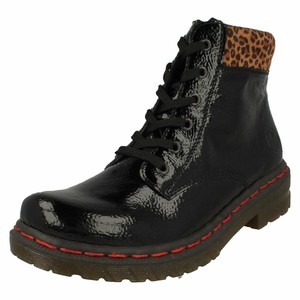 rieker leopard collar lace boot
