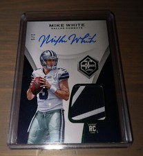 2018 Panini Limited Mike White Rookie patch Auto /5 RC on Card RPA 