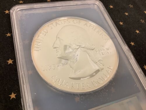 2010 5oz Silver Mount Hood National Park ATB First Strike Graded PCGS MS68 DMPL! - Picture 4 of 4