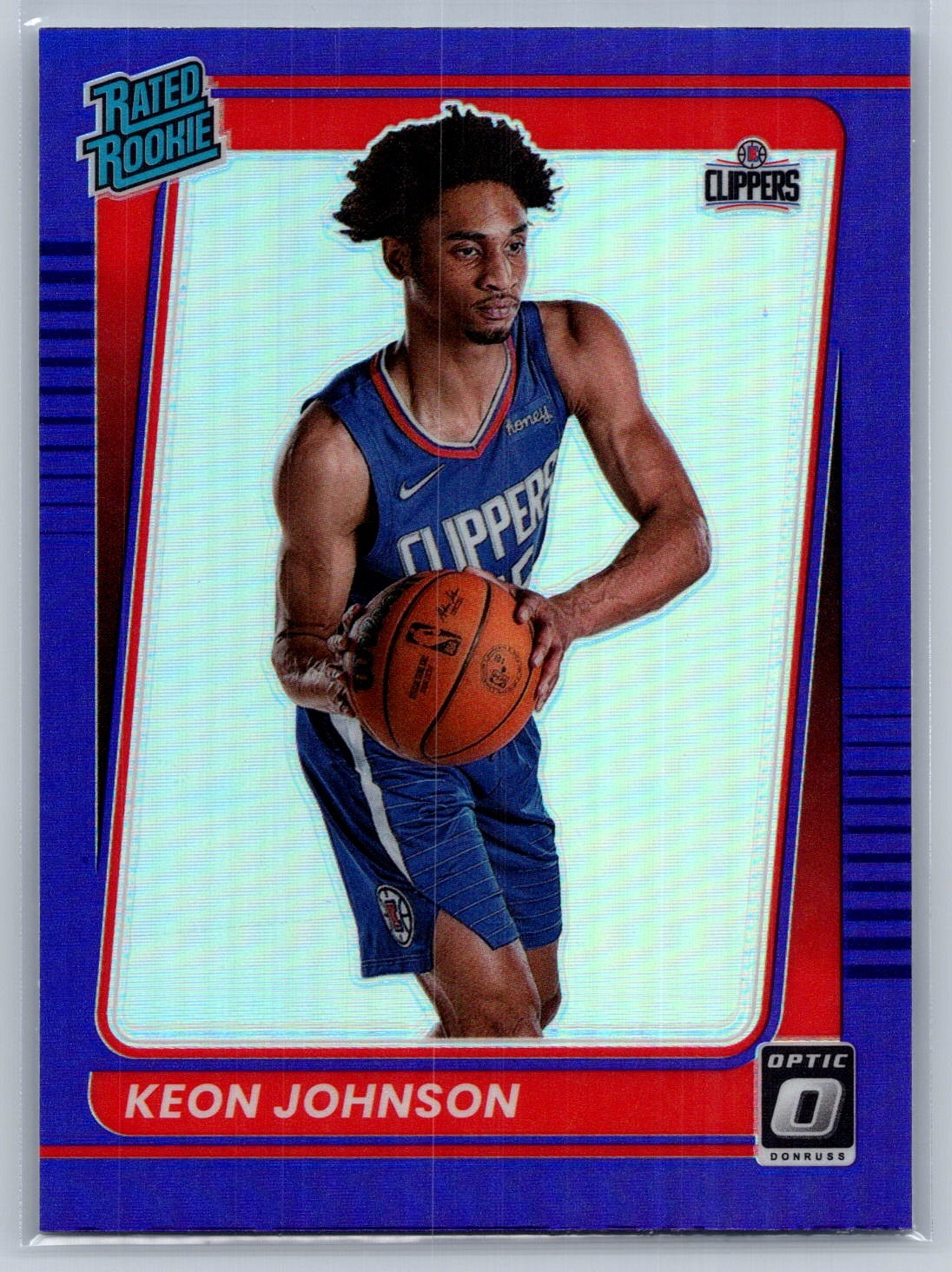Keon Johnson 2021-22 Donruss Optic #192 Rated Rookie Purple