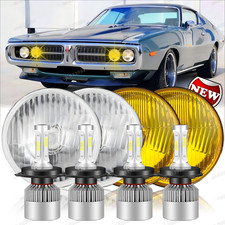 4pcs 5.75 5-34 Inch Led Headlights High Low Beam Fit Dodge Charger Monaco 4pcs 5.75 5-34 Inch Led Headlights High Low Beam Fit Dodge Charger Monaco