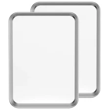Baking Sheet Set of 2, Bastwe 18 inch Commercial Grade Stainless Steel Baking...