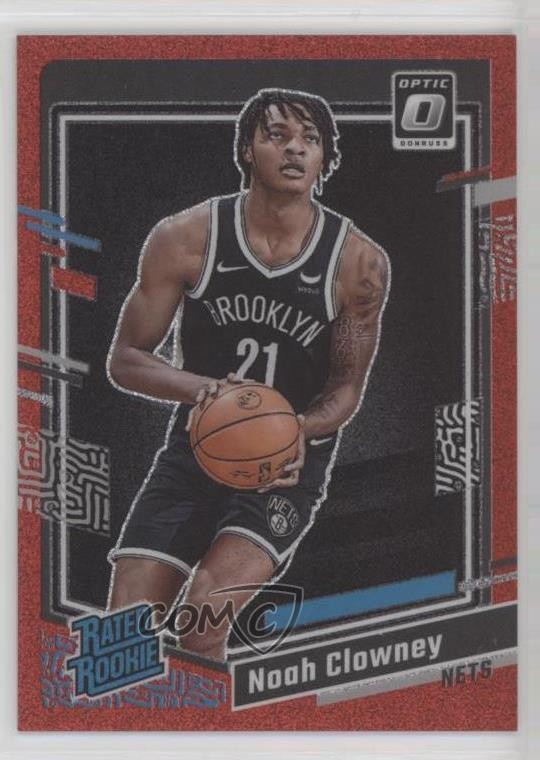 2023 Panini Donruss Optic Rated Rookie Red Glitter Prizm 43/75 Noah Clowney RC