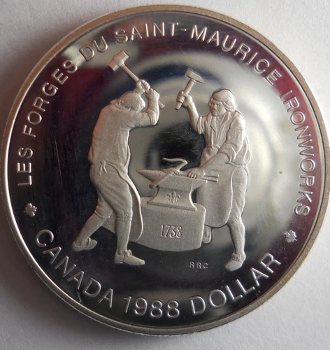 1988 CANADA DOLLAR - AU/UNC - PROOF  - Excellent SILVER Coin - Lot #A2