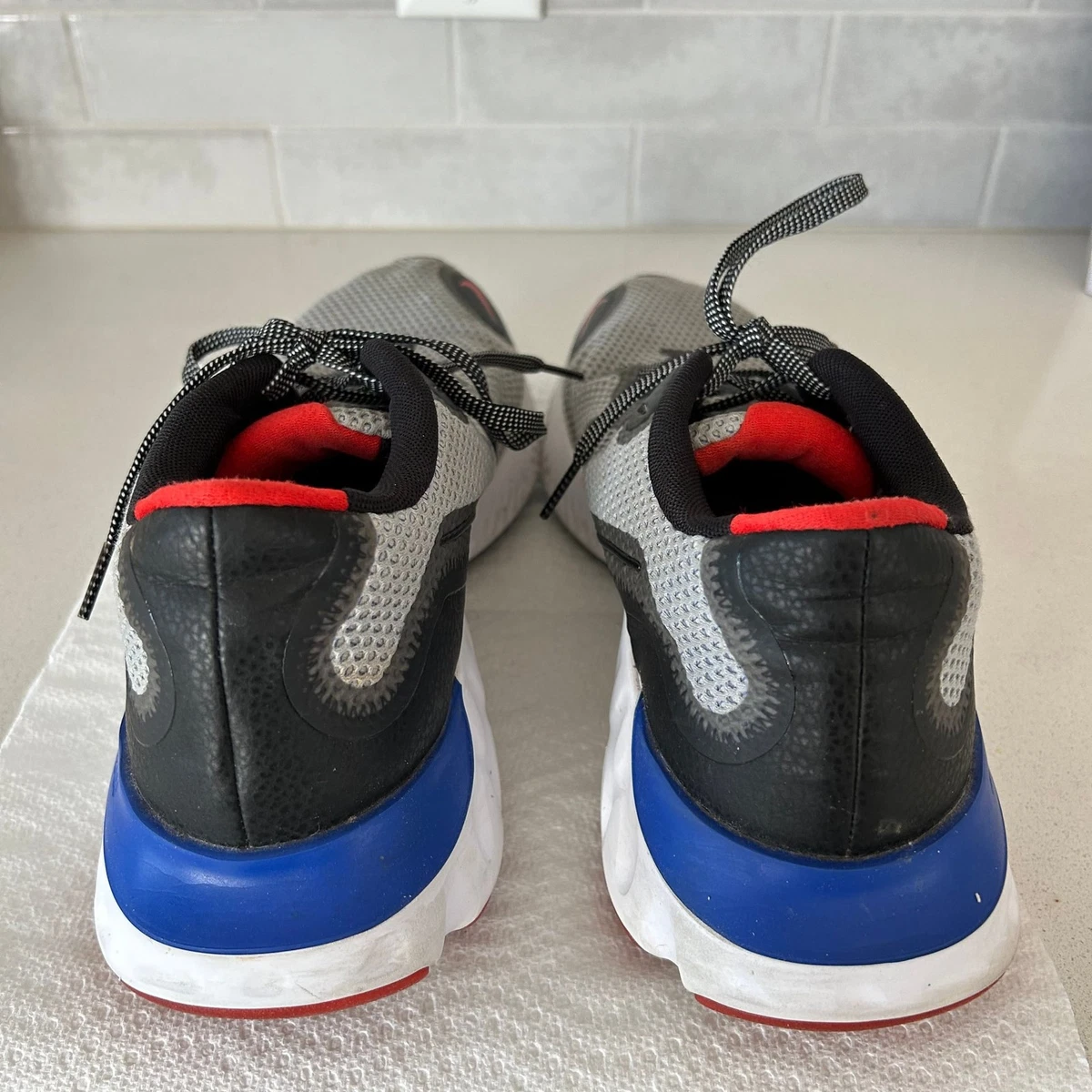 Nike Renew Run Grey Blue Red for Sale | Authenticity Guaranteed | eBay