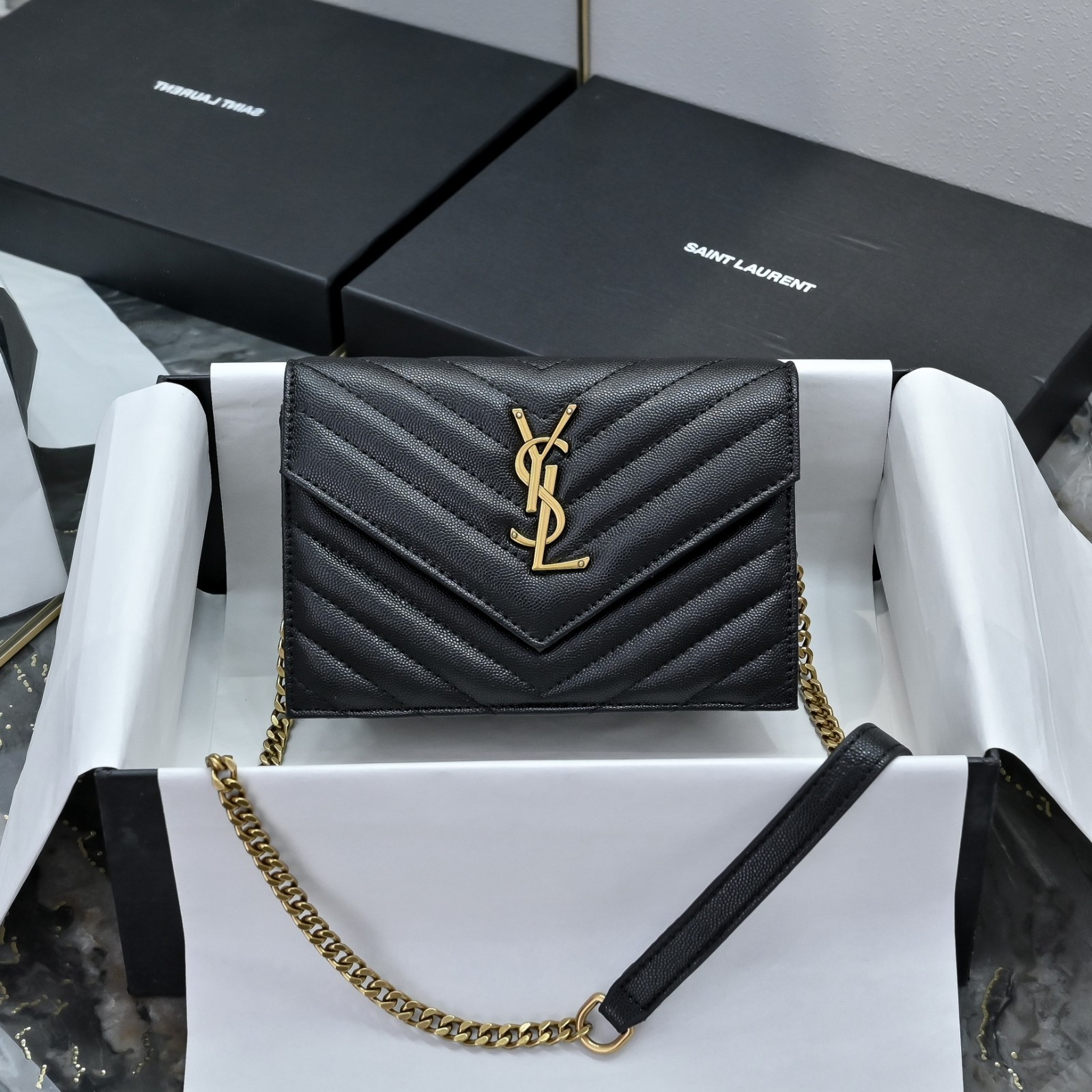 YSL Piccola Busta Catena Borsa Outlet | 19x11,5x4cm