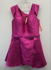 NWT Morilee Madeline Gardner 33037 Fuchsia Beaded Cocktail Dress Womens 19/20