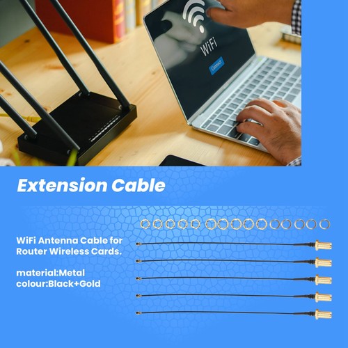 2X(5Er Stecker Antenne WiFi Pigtail SMA Buchse auf IPX VerläNgerungskabel 15868 - Afbeelding 5 van 7