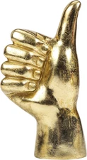 Gold Decor “Good Job” “Thumb Up” ASL Hand Sign, Classic Gesture Hand Sculpture f