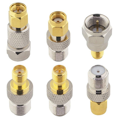 Boobrie F to SMA/RP-SMA Kit 6 Pack F Type to SMA and RP SMA Set SMA to RG6 Adapt