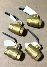 Lot of 4 NIBCO TFP600A Brass Ball Valve Female Thread 1-1/4"