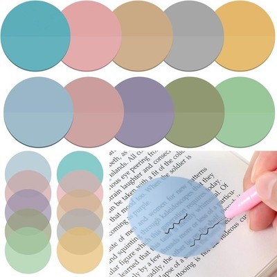 500 Pcs Morandi Transparent Sticky Notes Round Clear Sticky Notes Page Marker