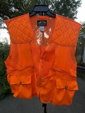 Fieldline Men’s Orange Quilted With Mesh Hunting Sports Vest Size X-Large