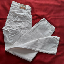 Ralph Lauren Size 25 White Cotton Denim Jeans Waist 30 Vintage Blue Label