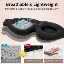 MZOO Luxury Sleep Eye Mask for Side Sleeper Men Women, Zero Eye Pressure 3D Mask