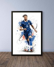 Michael Olise Frankreich Fussball Poster Kunstdruck Bild Wall Art Print