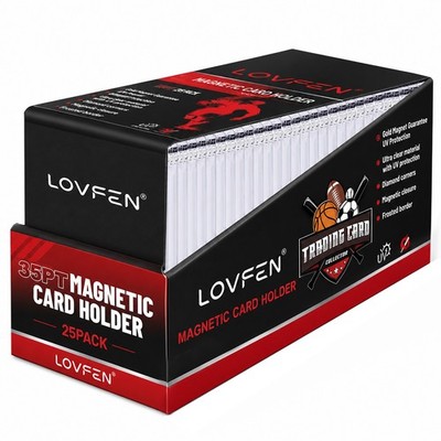 LOVFEN 25/50/100/200/400ct Magnetic Card Holder for Trading Cards, 35pt One