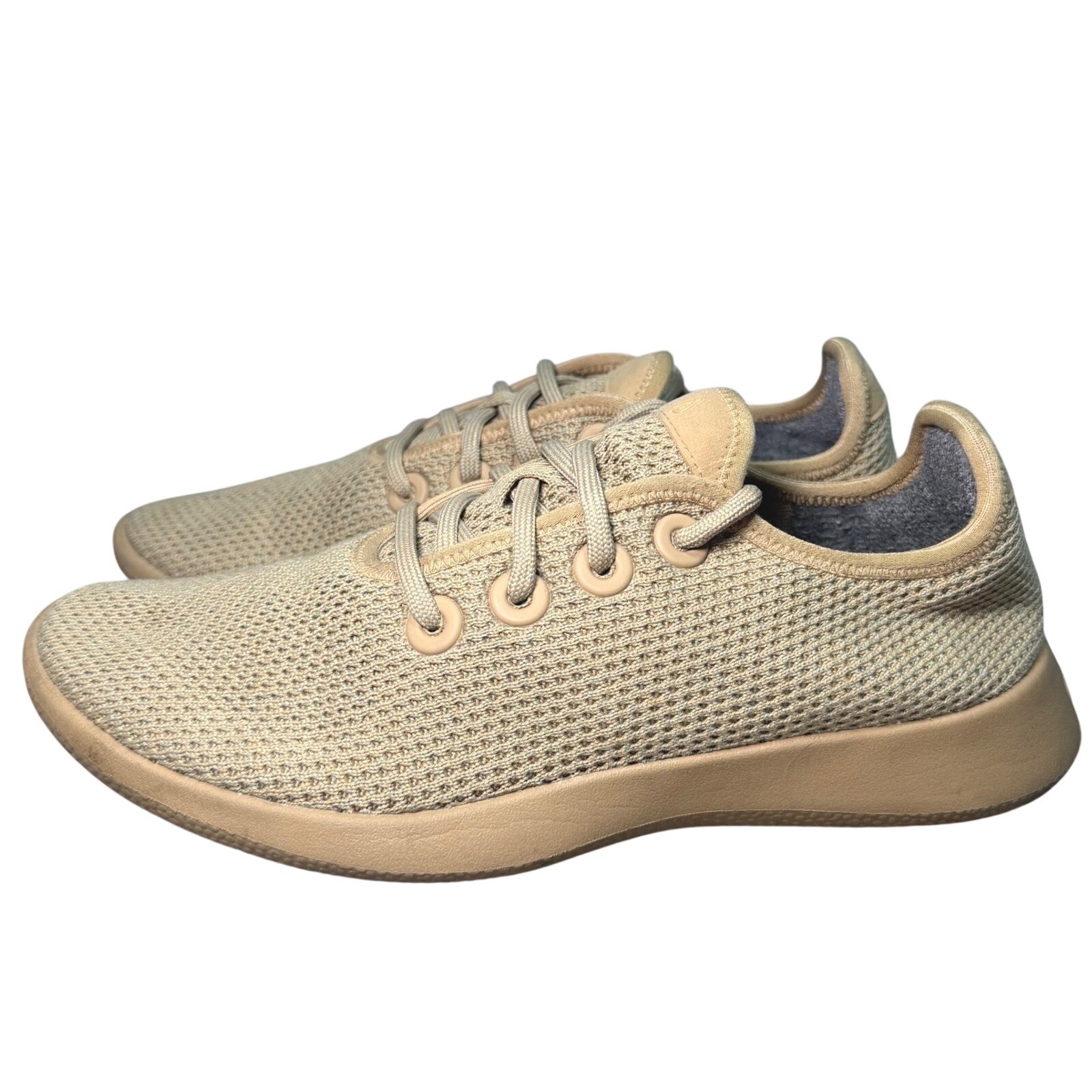 Allbirds Women 8 Tree Runner Lace Up Sneaker Beige Lightweight Mesh Athletic