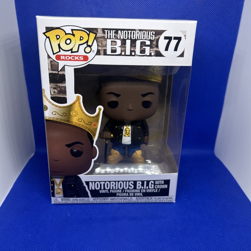 Funko Pop Rocks NOTORIOUS BIG w Crown Biggie Vinyl Figure #77