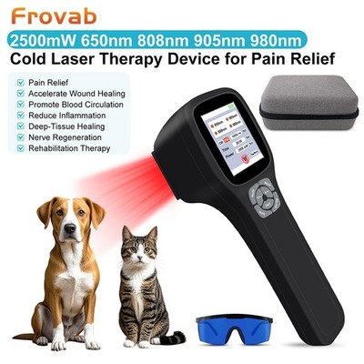Pet Cold Laser Therapy Device 2500mW Red/Infrared Light Arthritis Pain Relief