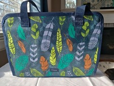 Thirty One Get Creative Caddy Falling Feathers Craft Bin Storage Organizer Carry
