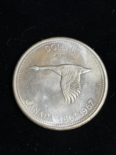 1967 Canada Goose Silver Dollar Circulated 80% Silver
