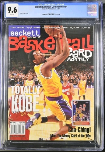 KOBE BRYANT May 1998 Beckett Basketball Magazine Issue #94 CGC 9.6 Top Pop!