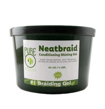 Pure Neatbraid Conditioning Shining Gel 64 oz Mega Hold Shine Alcohol-Free