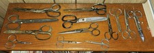 Vintage Antique Lot Of 13 Old Scissors, Small To Medium