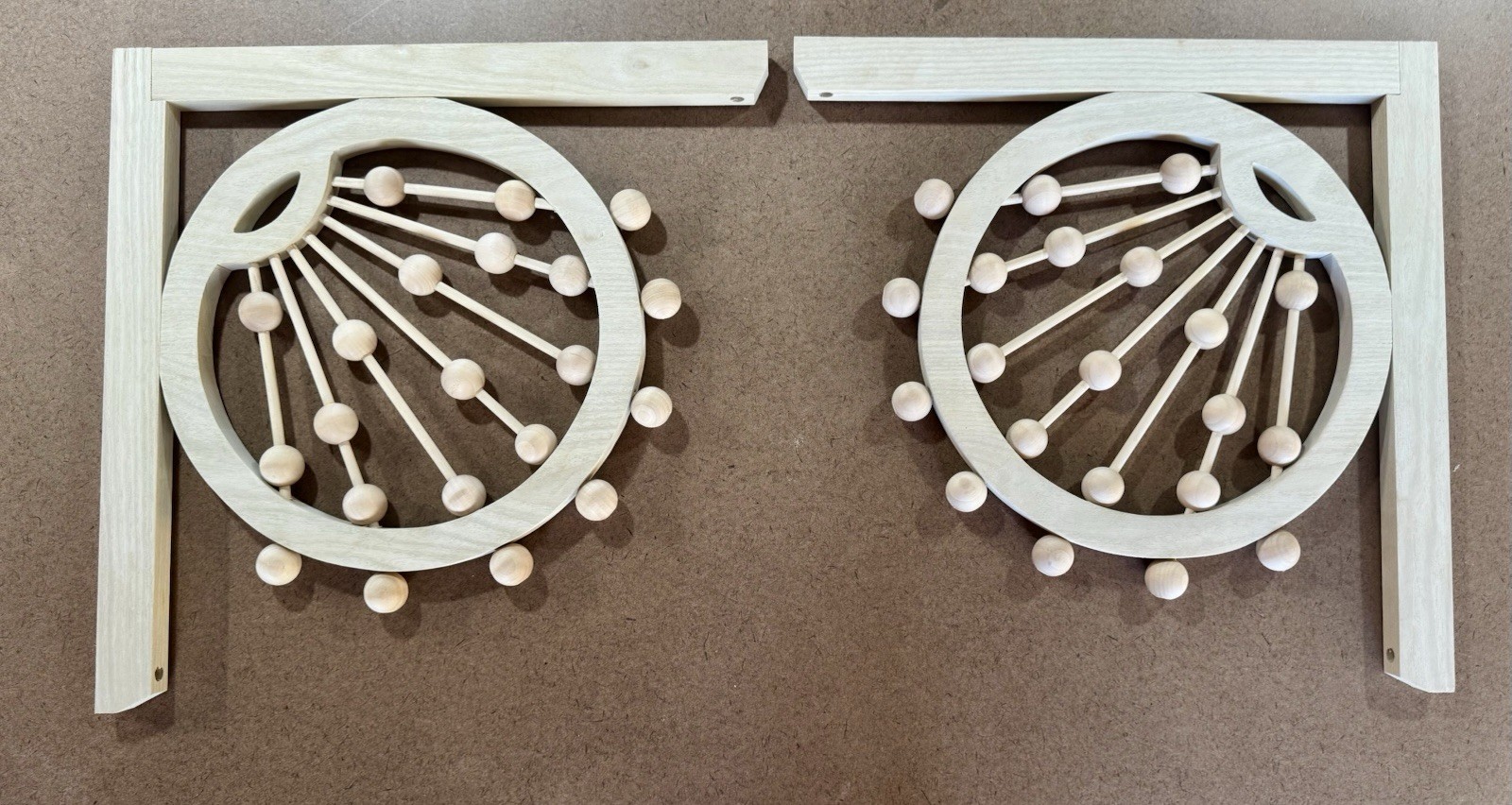 Victorian Art Nouveau Corner Fans Stick And Ball (pair)