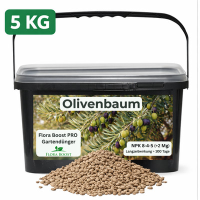 Olivenbaum Dünger mit Langzeitwirkung 5 Kg | Flora Boost PRO NPK 8-4-5