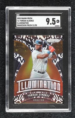 2020 Panini Prizm Illumination Snakeskin 31/50 Yordan Alvarez #I-6 Rookie RC b4d