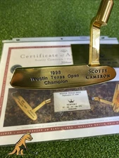 Scotty Cameron Newport Gold Plated 1998 Westin Texas Open 35” Putter + COA
