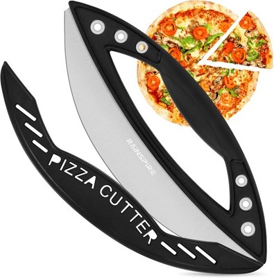 12'' Pizza Cutter Rocker Blade Stainless Steel Sharp Blade Pizza Knife