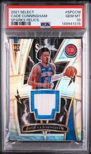 2021 Select Sparks Relic RC Cade Cunningham RC. PSA 10 Pop 3!