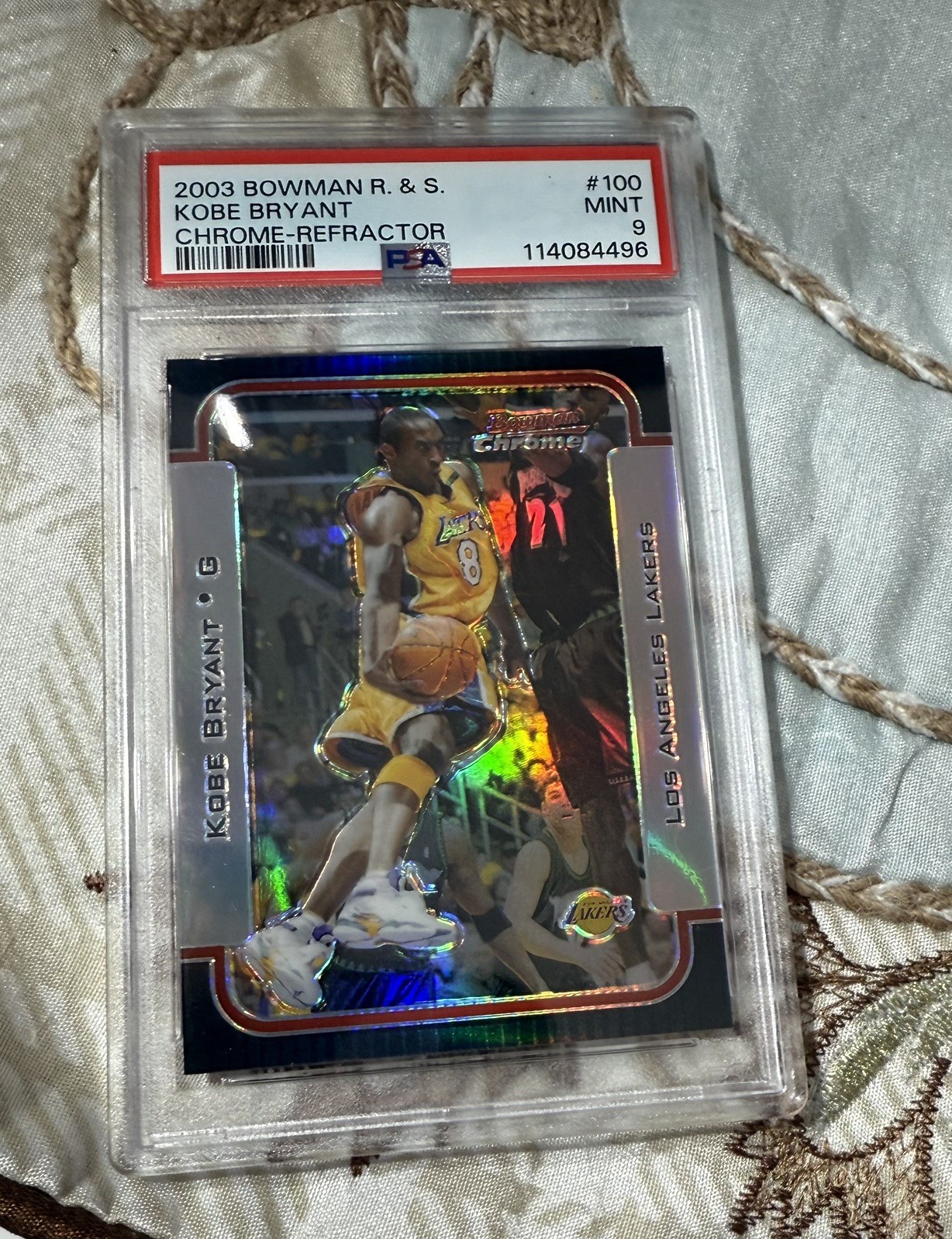 2003 BOWMAN CHROME KOBE BRYANT PSA 9 ROOKIES & STARS REFRACTOR 🔥 #100 040/300