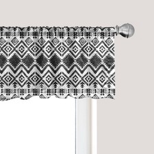 Tribal Window Valance Pack of 2, Black and Wh...
