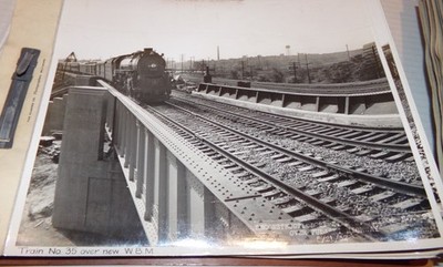 1952 BALTIMORE MD B&O EISENBAHN BRÜCKENBAU 8X10 S/W 73 FOTOGRAFIEN